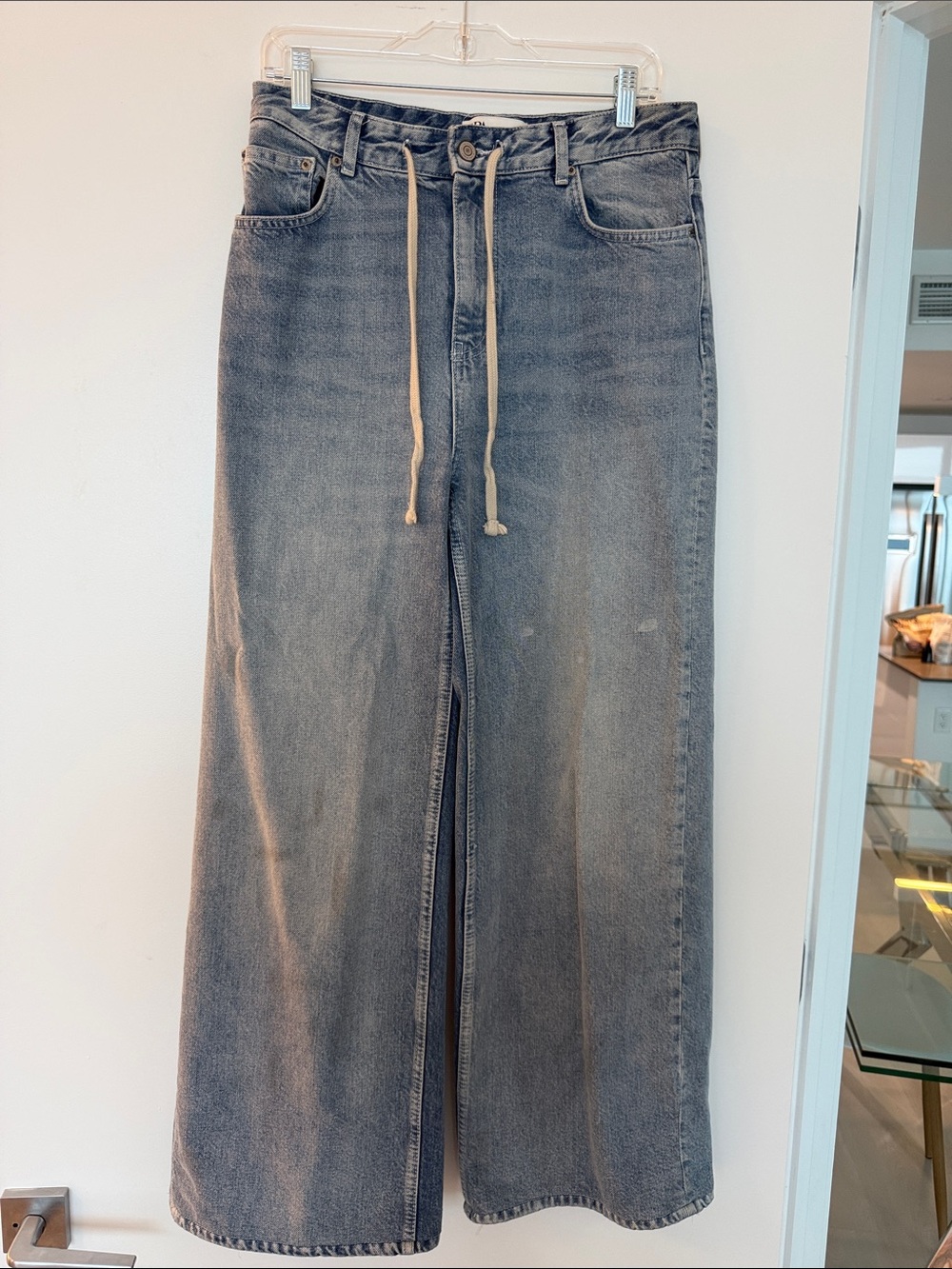 Zara Wide Leg Tie Jeans